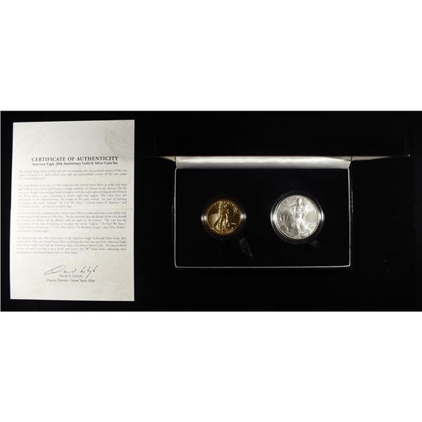 2006 20TH ANNIVERSARY GOLD/SILVER EAGLE SET