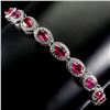 Image 2 : Natural Pigeon Blood Red Ruby Bracelet