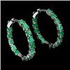Image 1 : Natural Brazil Emerald Earrings