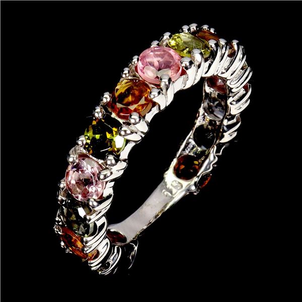 Natural Tourmaline Eternity Ring