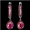 Image 1 : Natural Red Ruby Earrings