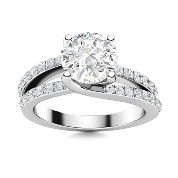 Gold & Brilliant White Diamond 2.50 Cts Ring - E/VVS