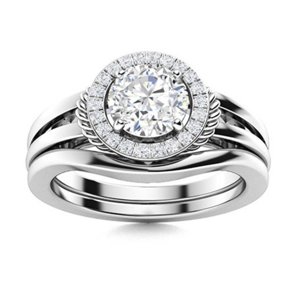 Gold & Brilliant White Diamond 1.50 Cts Ring - E/VVS