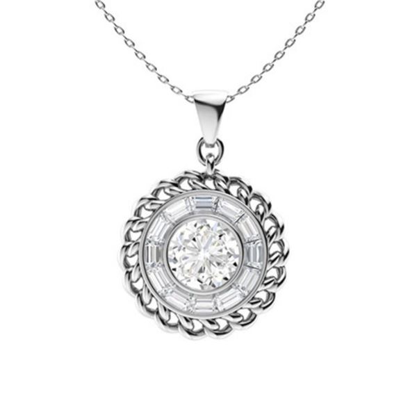 Gold & White Diamonds 3 Cts Necklace - E/VVS