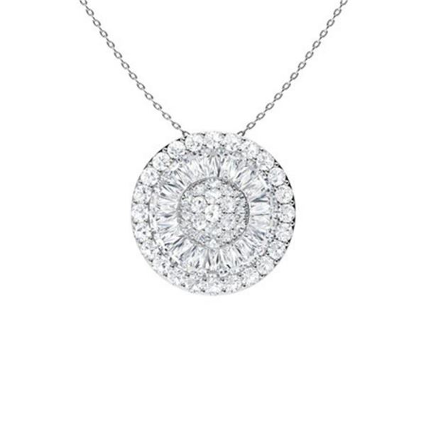 Gold & White Diamonds 3 Cts Necklace - E/VVS