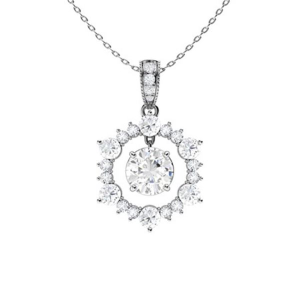 Gold & White Diamonds 3 Cts Necklace - E/VVS