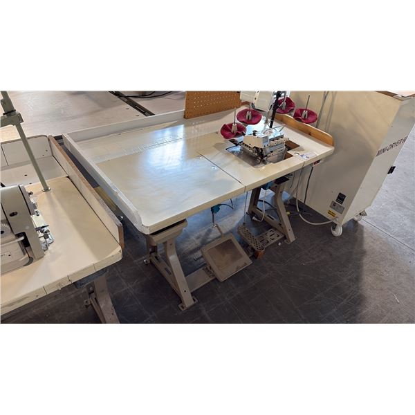 JUKI MO-2516N HIGH-SPEED, INDUSTRIAL 2-NEEDLE, 4-THREAD SAFETY STITCH OVERLOCK SEWING STATION