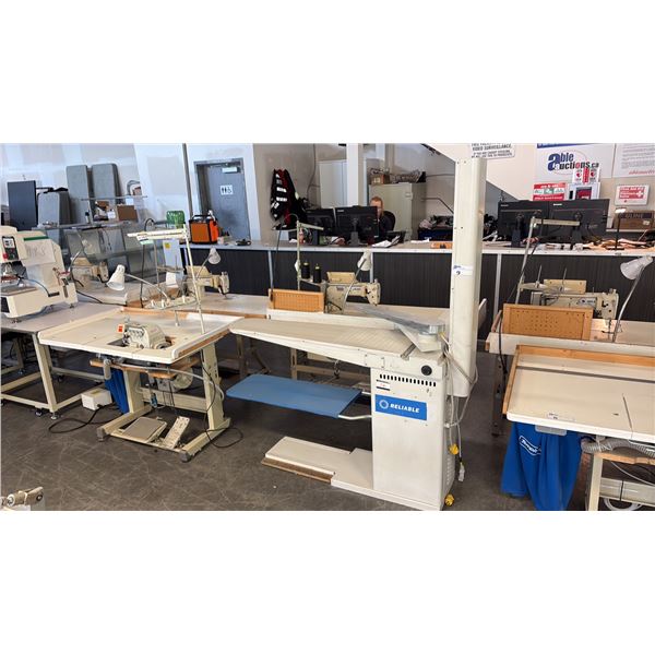RELIABLE 624HA PROFESSIONAL-GRADE, HEATED, AND VACUUM-POWERED IRONING TABLE WITH A SWING ARM AND