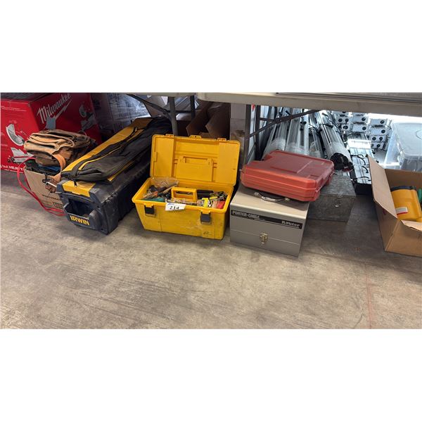 ASSORTED TOOL CASES, BAGS AND MORE