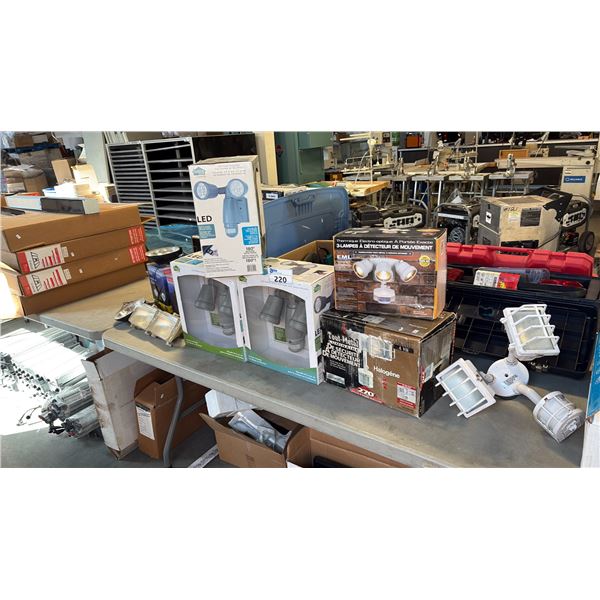 HOME ZONE SECURITY 180 MOTION LIGHTS, ASSORTED MOTION LIGHTS, SATELLITE DISC AND MORE