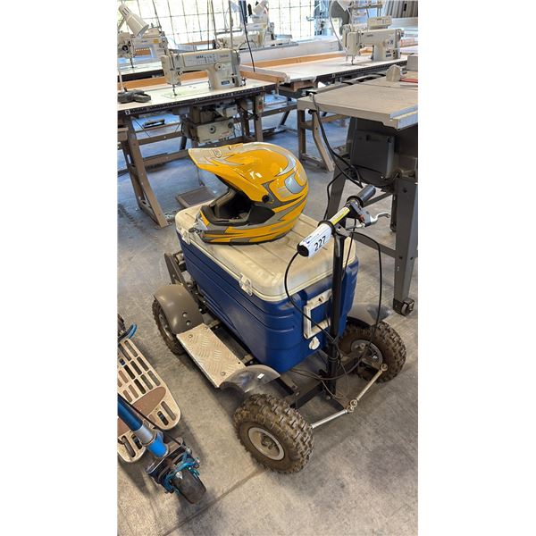 CRAZY COOLER MOTORIZED COOLER SCOOTER W/ HELMET