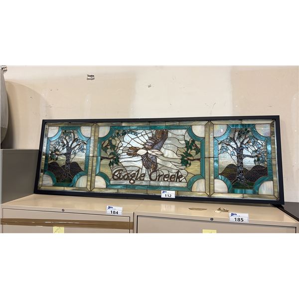 EAGLE CREEK PLASTIC STAINED GLASS LOOK WALL HANGING