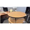 Image 1 : OAK 42" ROUND COFFEE TABLE
