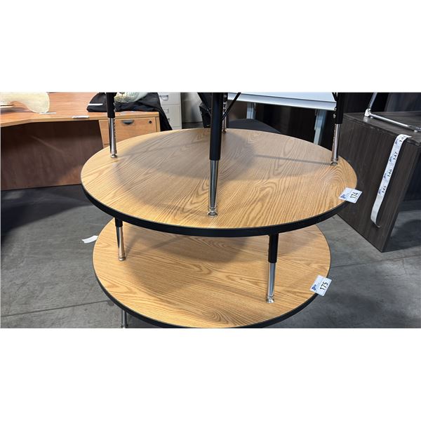 OAK 42" ROUND COFFEE TABLE
