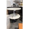 Image 1 : 2 GREY 48" ROUND LUNCHROOM TABLES