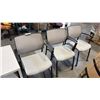 Image 1 : 3 GREY MOBILE CLIENT CHAIRS WITH CONDITION ISSUES