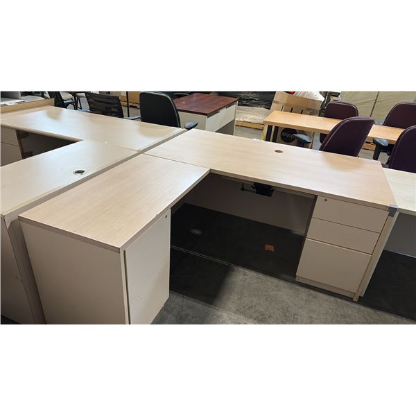 LIGHT OAK 6'X6' L-SHAPE DESK - LEFT HAND