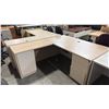 Image 2 : LIGHT OAK 6'X6' L-SHAPE DESK - LEFT HAND