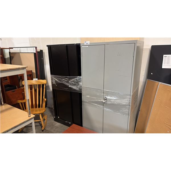 TWO 6'H CABINETS WITH CONDITION ISSUES