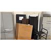 Image 1 : 4 ASSORTED FOLDING TABLES, 2 SMALL TACKBOARDS, 6' PULL DOWN SCREEN AND MORE