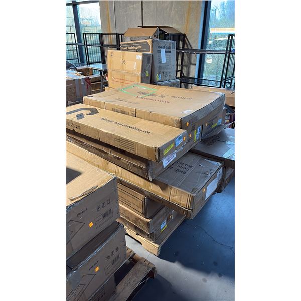 12 READY TO ASSEMBLE FURNITURE INCL CABINETS, COFFEE TABLE AND MORE