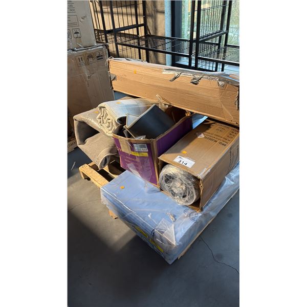 7 HOUSEHOLD ITEMS INCL RUG, MATS AND MORE