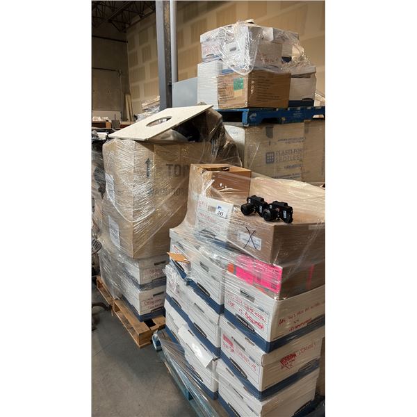 4 PALLETS OF ASSORTED SECURITY CAMERAS, DOMES, CEILING TILES AND MISC.