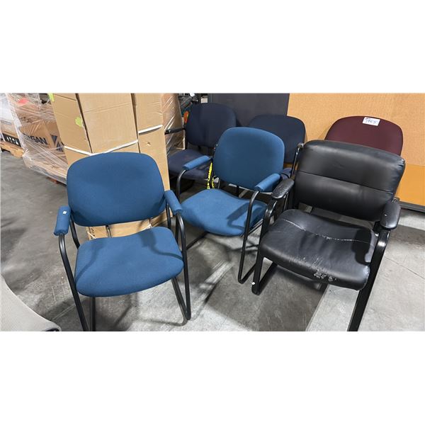 8 ASSORTED CLIENT CHAIRS