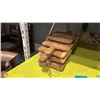 Image 2 : 5 ASSORTED SIZE EXOTIC WOOD CUTTING BOARDS & EXOTIC WOOD 60"X30" TABLE