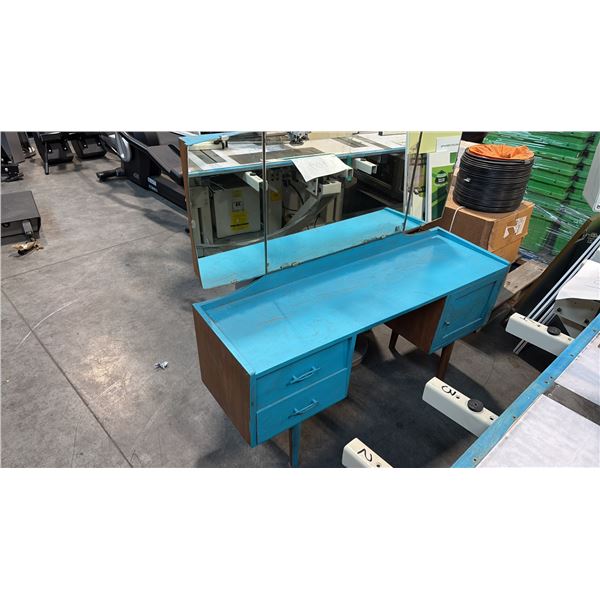 EXOTIC WOOD VANITY & 2 DRESSERS