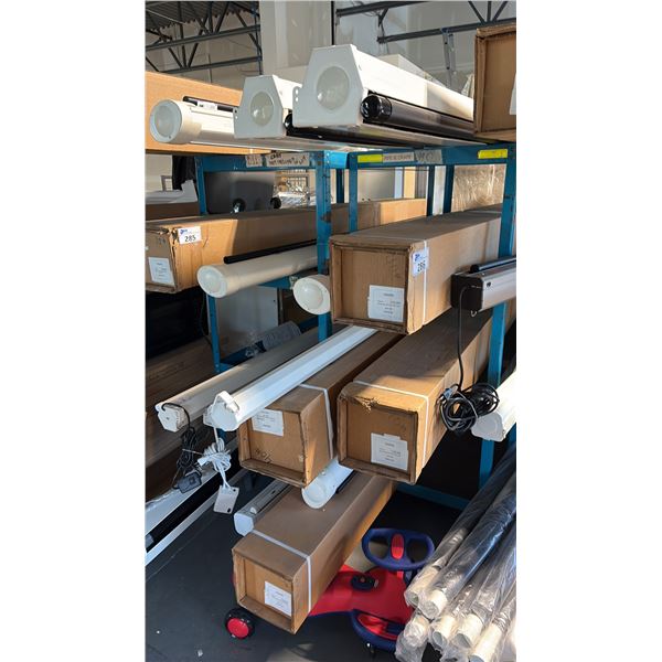 8 ASSORTED PROJECTOR SCREENS - LAST DAY PICKUP