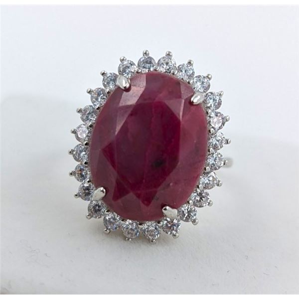6.2 ct Certified Silver Ruby gemstone Ring ($8,070 Appraisal)