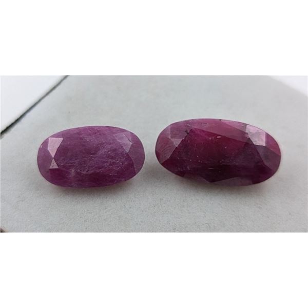 18.16 ct Certified Untreated Ruby gemstone Pair ($9,000 Appraisal)