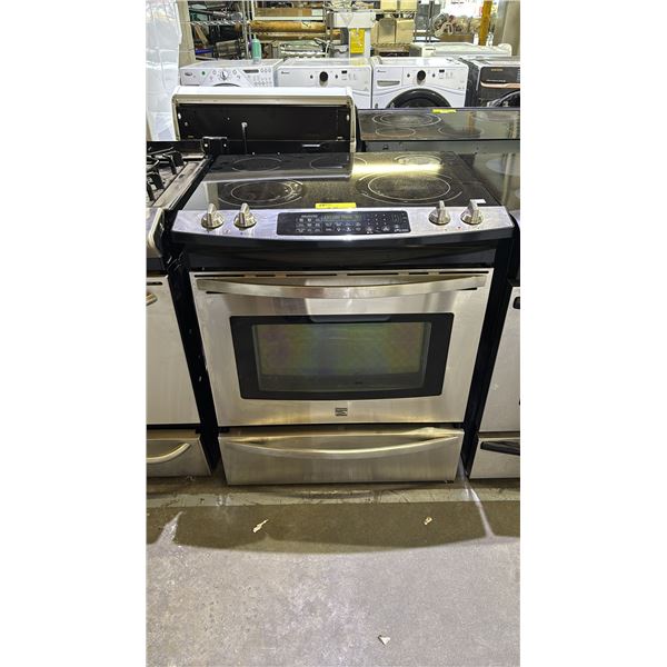 KENMORE STAINLESS STEEL ELECTRIC STOVE WITH CONVECTION OVEN