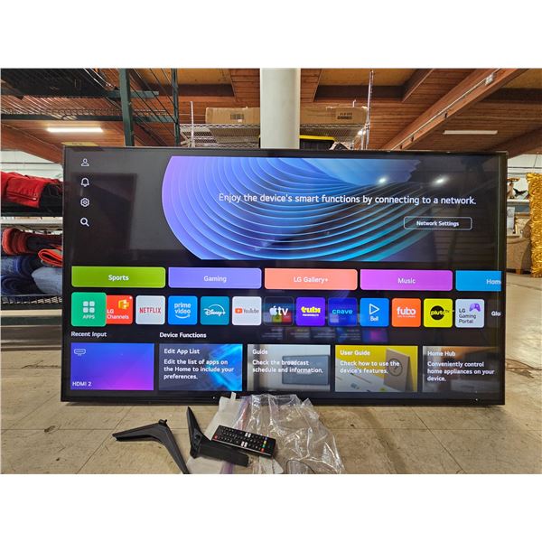 LG 65-INCH UA7000 4K UHD HDR LED WEBOS SMART TVKL WITH STAND & REMOTE *VERTICAL DEAD PIXEL LINE ON