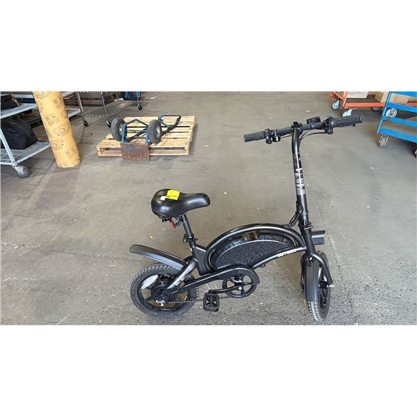 JETSON BLACK ELECTRIC BIKE W/ CHARGER *WORKING CONDITION UNKNOWN/MAY BE MISSING PARTS & OR PIECES*