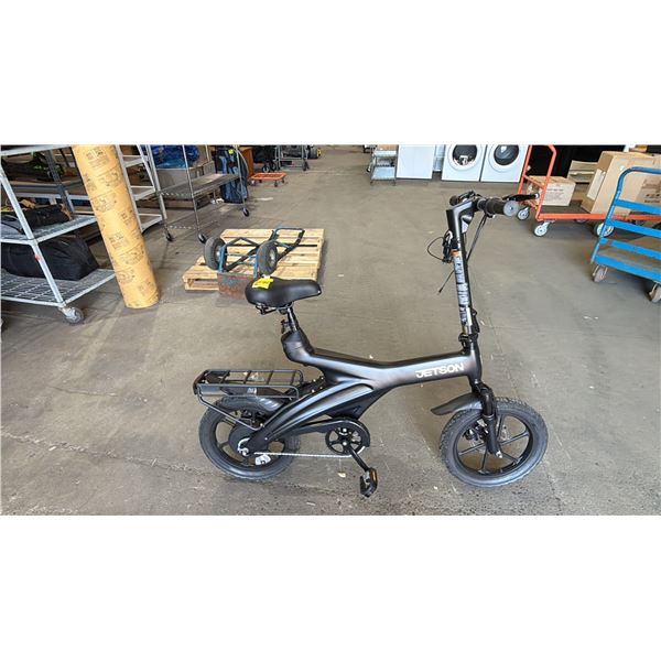 JETSON BLACK ELECTRIC BIKE W/ CHARGER *WORKING CONDITION UNKNOWN/MAY BE MISSING PARTS & OR PIECES*