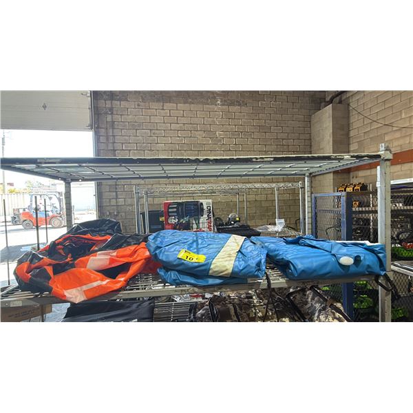 SHELF OF (3) ASSORTED INFLATABLE RAFTS