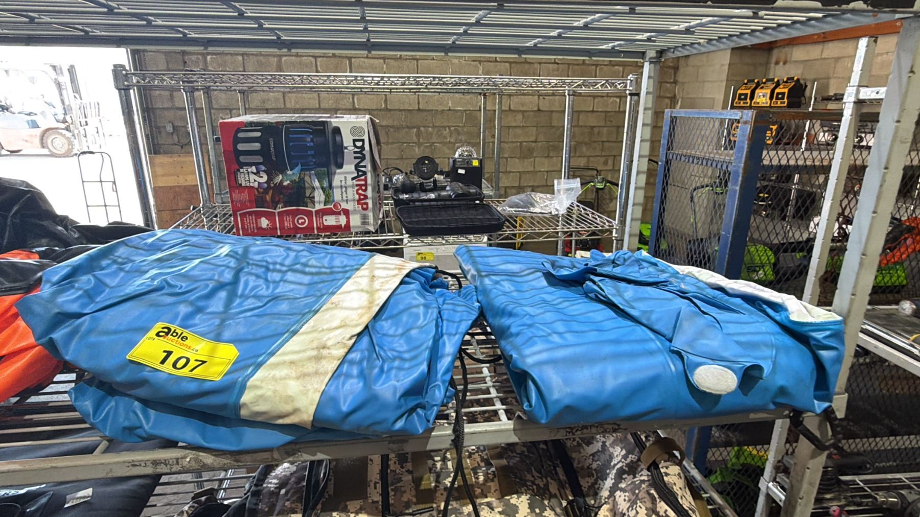 Ripped Raft SHELF OF (3) ASSORTED INFLATABLE RAFTS - Able Auctions