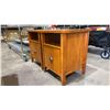 Image 2 : (2) WOOD SIDE TABLES: APPROX. 24"T X 18"D X 19"W