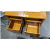 Image 3 : (2) WOOD SIDE TABLES: APPROX. 24"T X 18"D X 19"W
