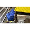 Image 1 : PALLET OF TARPS, TOTE & METAL 2-DRAWER FILING CABINET *MUST TAKE ALL ON PALLET*