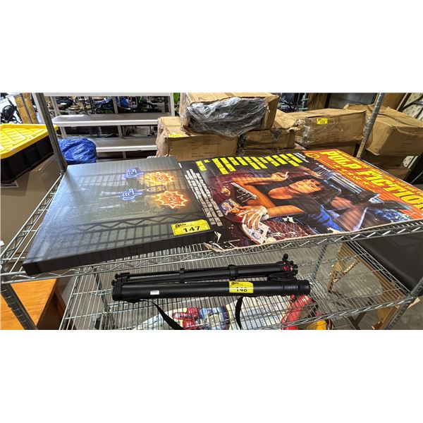 "PULP FICTION" MOVIE POSTER & "PULP FICTION" CANVAS WALL ART