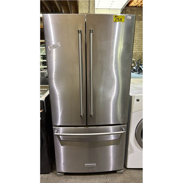 KITCHENAID 33" WIDE FRENCH DOOR FRIDGE WITH BOTTOM FREEZER DRAWER