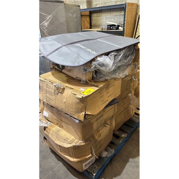 PALLET OF HENRY SINGER SUIT BAGS & ZIPPERED PANT BAGS *MUST TAKE ALL ON PALLET*