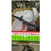 Image 3 : WOOD MULTI-FUEL 2 BURNER CAMP STOVE, SPICE GRINDING MILL & BOX OF PLASTIC CONTAINERS & MORE