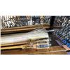Image 4 : SHELF OF TIKI TORCHES, BAMBOO POLES, ROLL OF PLASTIC SHEETING & MORE