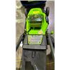 Image 3 : GREENWORKS PRO 80V CORDLESS GRASS TRIMMER W/GRASS CATCHER BAG - *NO BATTERY/NO CHARGER/WORKING