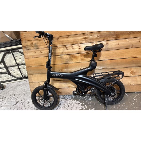 JETSON BLACK ELECTRIC BICYCLE *WORKING CONDITION UNKNOWN/MAY BE MISSING PARTS AND OR PIECES*