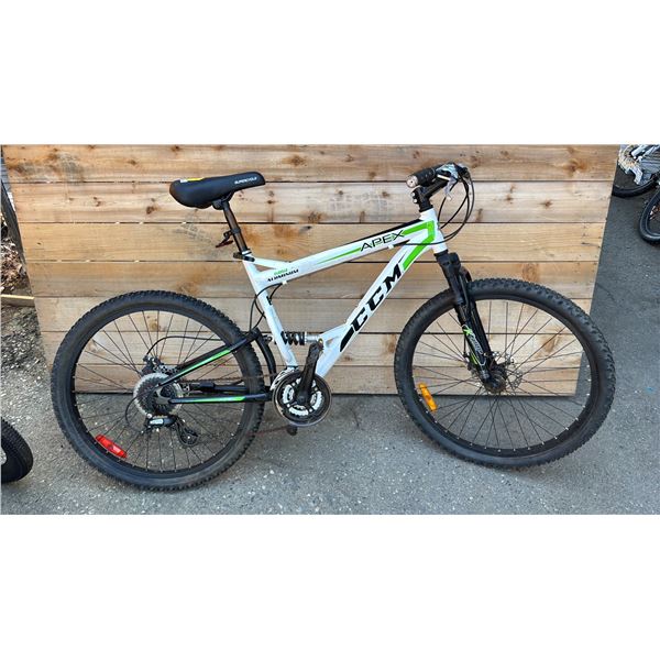 CCM APEX 6061 ALUMINUM FRAME 24 SPEED MOUNTAIN BIKE WITH DUAL SUSPENSION